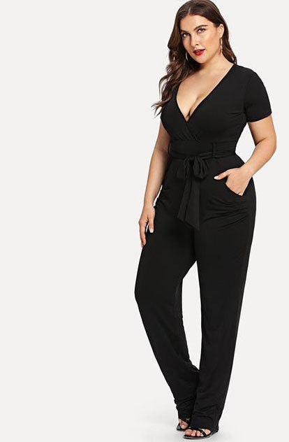 Oh so Sassy Jumpsuit in Black front